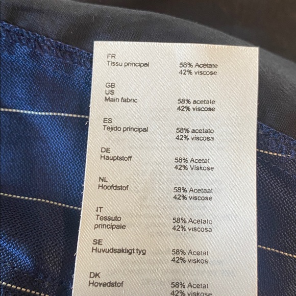 MAJE Panti V-neck Pinstriped Woven Jumpsuit In Marine Size 36 or Small - Picture 15 of 15